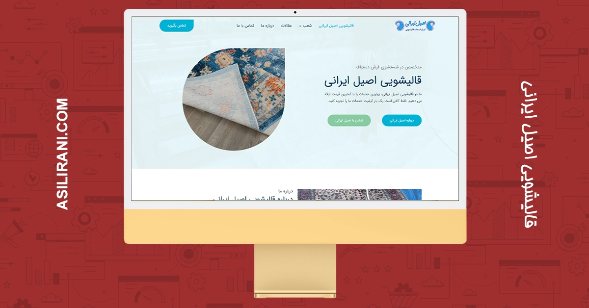 طراحی سایت قالیشویی اصیل ایرانی